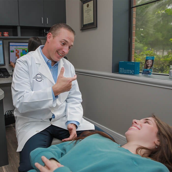 Dr. Hanis with Patient